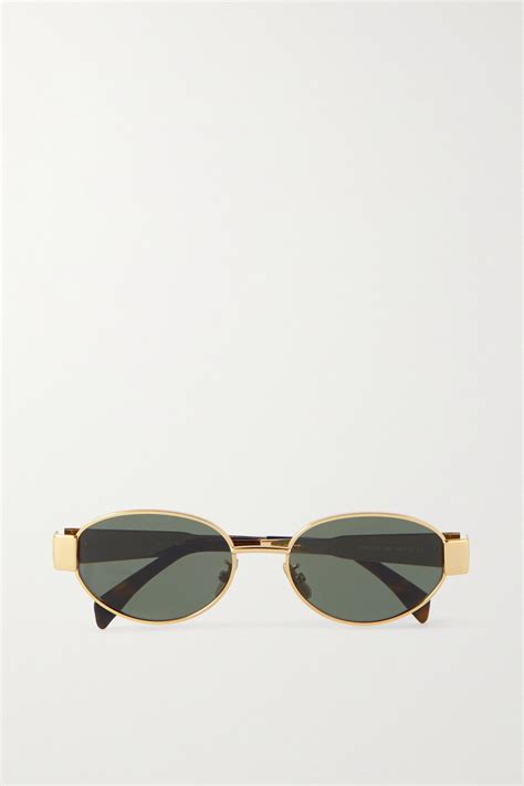 celine gold frame oval sunglasses|oversized celine sunglasses.